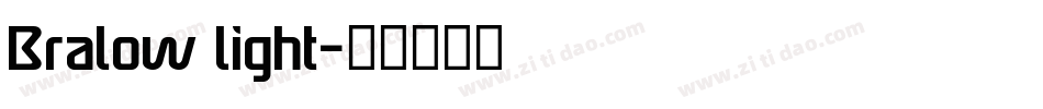 Bralow light字体转换
